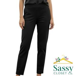 Talbots Black Velvet‑Touch Slim Leg Pants Workwear Women’s 8P